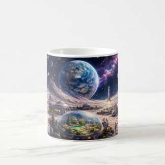 Taza De Café Ciudad Lunar Dreamscape – Vida Lunar Caprichosa