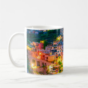 Taza De Café Ciudad pintoresca de Manarola, en la provincia de 