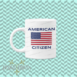 Taza De Café Ciudadano americano audaz Bandera de los Estados U