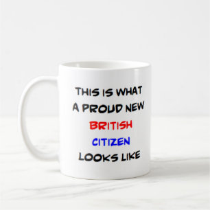 Taza De Café ciudadano británico, nuevo y orgulloso