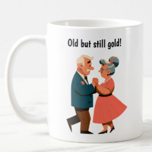 Taza De Café Ciudadanos Mayores con Espíritu Joven Bailando