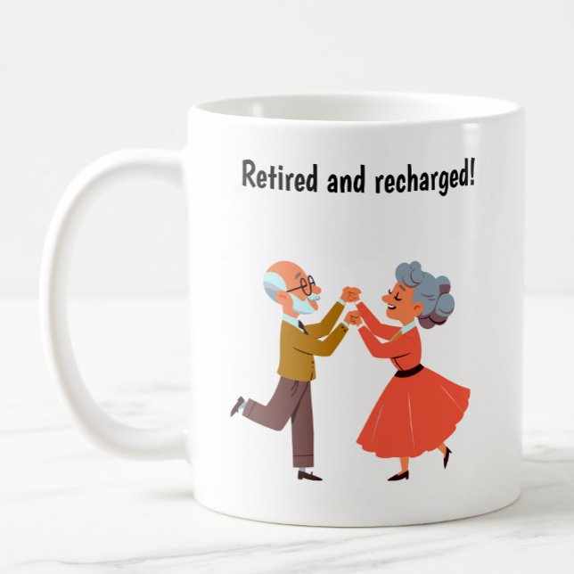 Taza De Café Ciudadanos Mayores con Espíritu Joven Bailando (Subido por el creador)