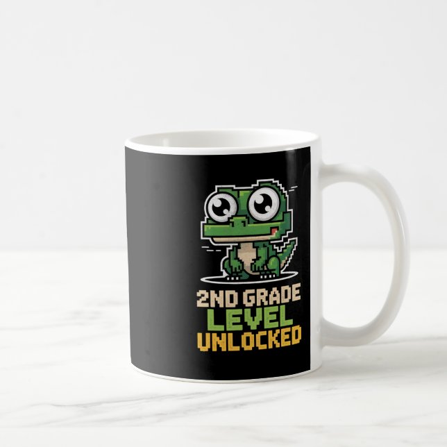 Taza De Café Ck To School 2nd Grade Lizard Gamer Second Level U (Derecha)