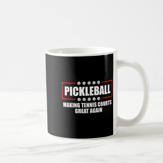 Taza De Café Ckleball Making Tennis Courts Great Again Funny  (Derecha)