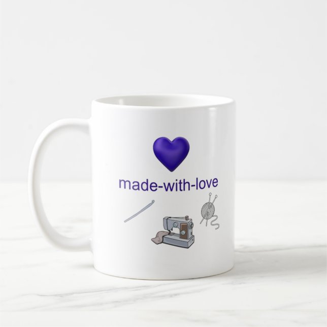 Taza De Café CKSD hecho con amor y logo Mug (Izquierda)