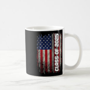 Taza De Café Cl De 2025 Funny Senior 2025 Bandera Estadounidens