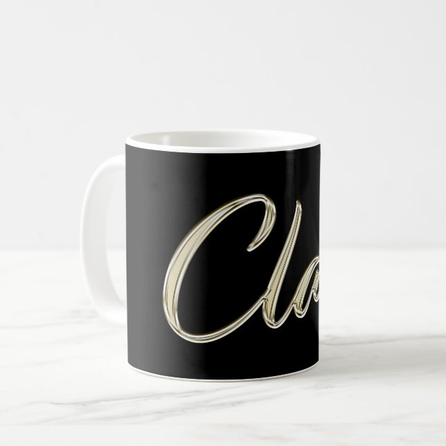 Taza De Café Claas Name whitegold Tasse Teetasse Kaffeetasse (Anverso izquierdo)