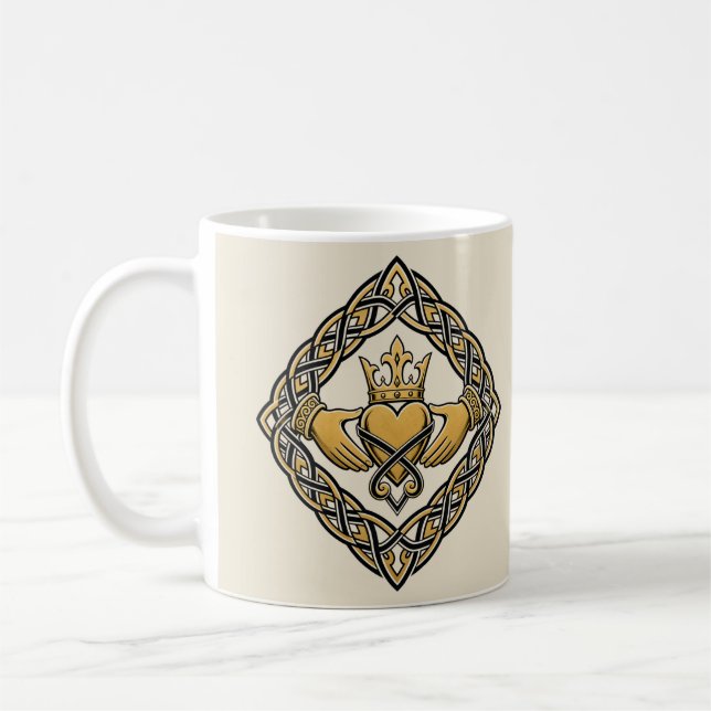 Taza De Café Claddagh de Blackwork (Izquierda)