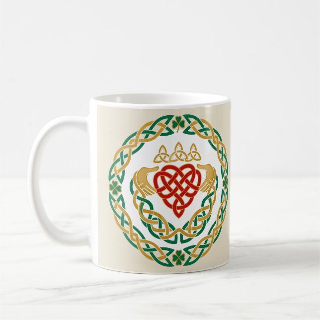 Taza De Café Claddagh Roundel (Izquierda)