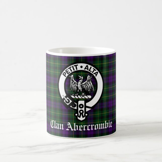 Taza De Café Clan Abercrombie Tartán y Escudo (Centro)