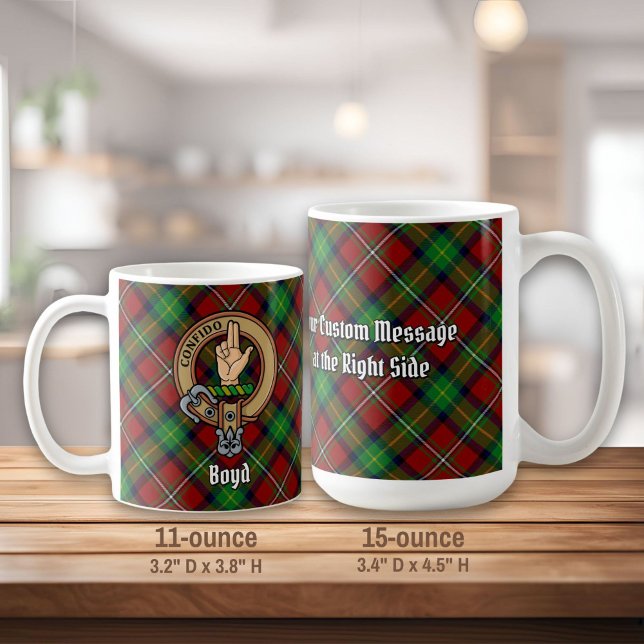Taza De Café Clan Boyd Escudo sobre Tartán (Subido por el creador)