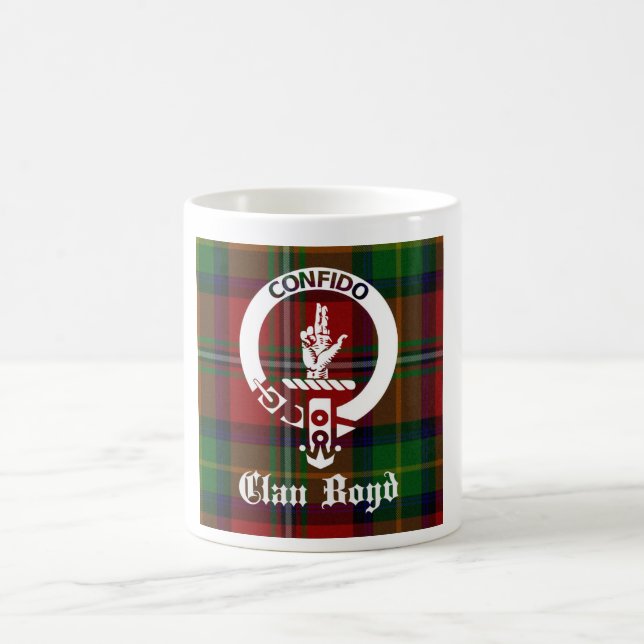 Taza De Café Clan Boyd Escudo Tartan (Centro)