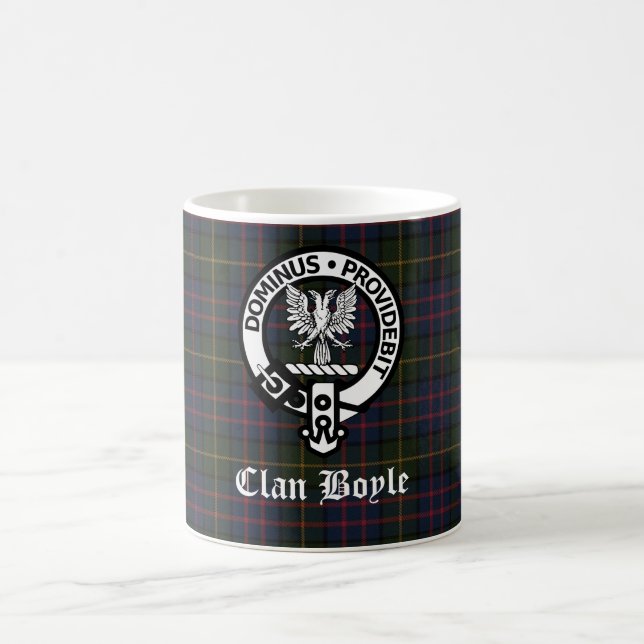 Taza De Café Clan Boyle Escudo Badge & Tartan (Centro)