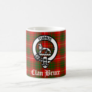 Taza De Café Clan Bruce Escudo Badge & Tartan