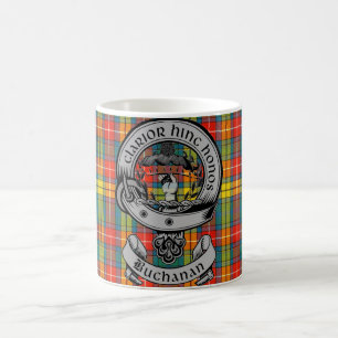 Taza De Café Clan Buchanan Escudo Badge & Tartán
