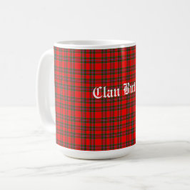 Taza De Café Clan Butter Tartán y Personalizado Textos