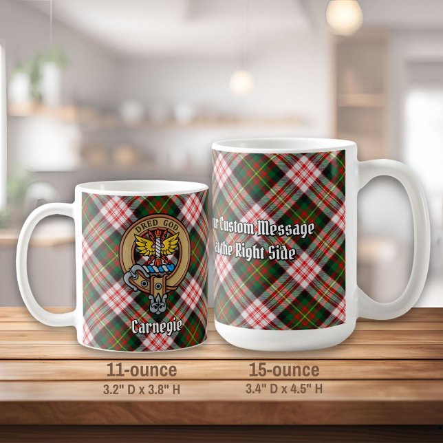 Taza De Café Clan Carnegie Escudo por Vestir Tartán (Subido por el creador)
