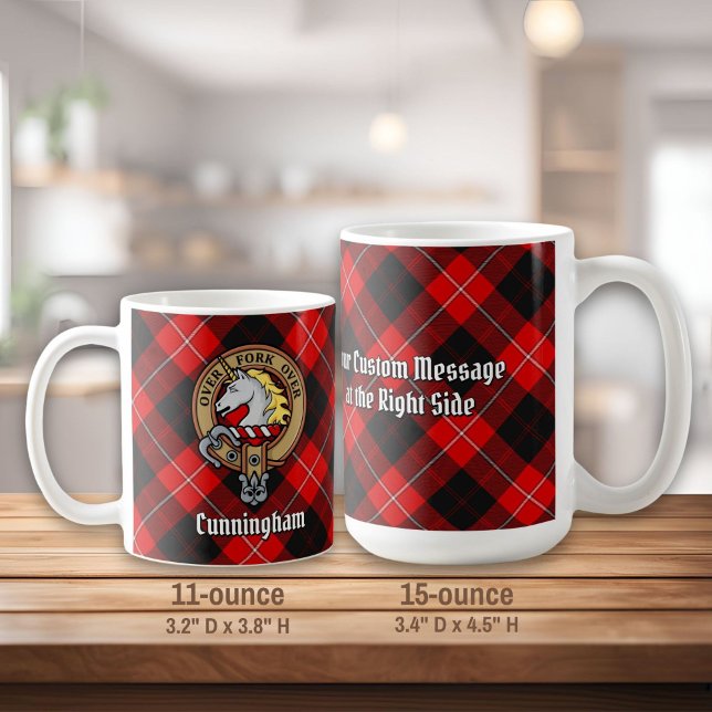 Taza De Café Clan Cunningham Escudo por Tartán (Subido por el creador)
