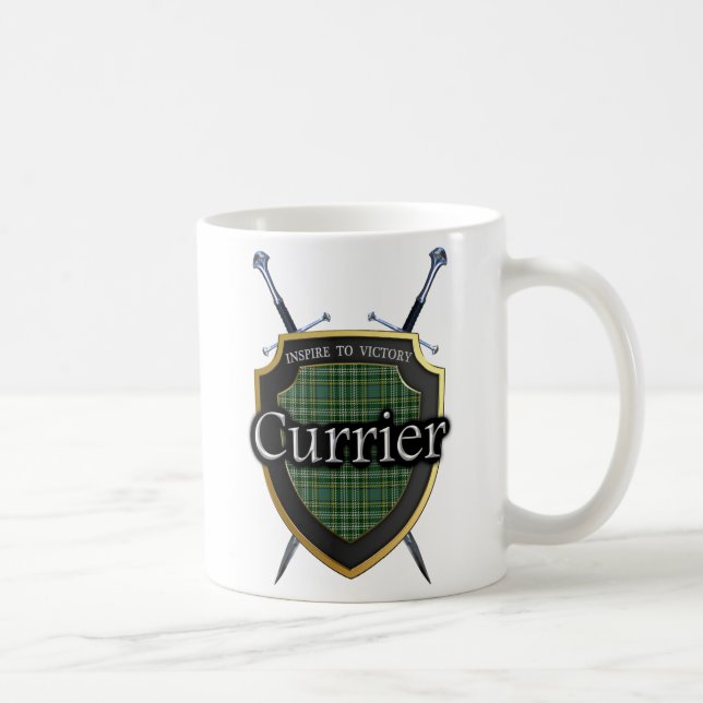 Taza De Café Clan Currier Tartan Shield & Swords (Derecha)