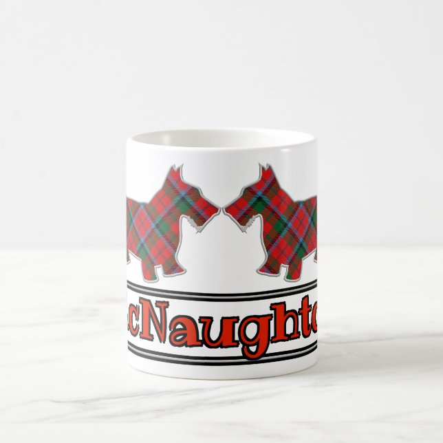 Taza De Café Clan de queso escocés McNaughton Tartan Scottie Do (Centro)