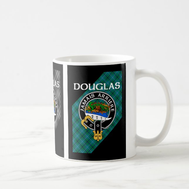 Taza De Café Clan Douglas Three Tartan Mug (Derecha)