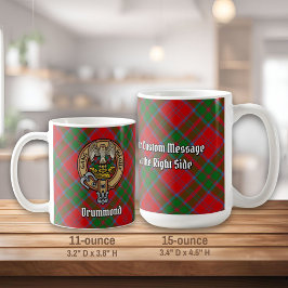 Taza De Café Clan Drummond Escudo sobre Tartán