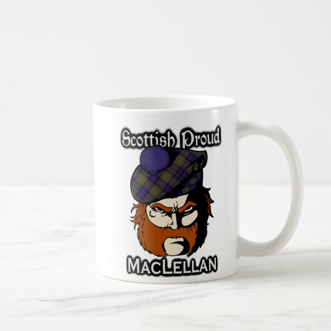 Taza De Café Clan escocés MacLellan Tartan Scottish (Derecha)