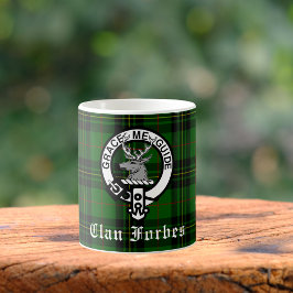 Taza De Café Clan Forbes Tartán y placa Escudo