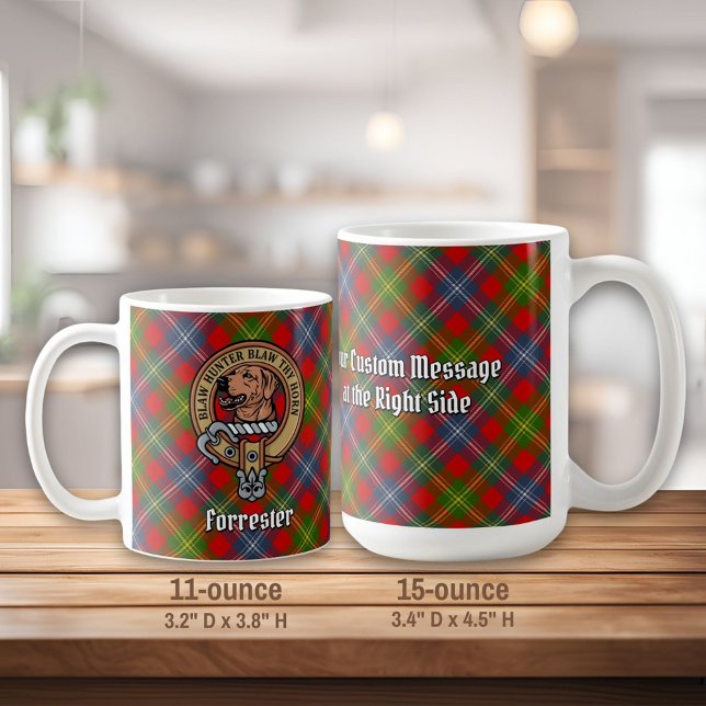 Taza De Café Clan Forrester Escudo sobre Tartán (Subido por el creador)