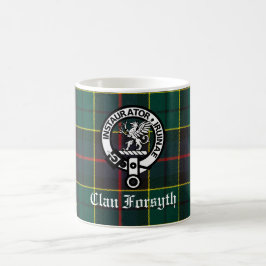 Taza De Café Clan Forsyth Escudo Badge y Tartán