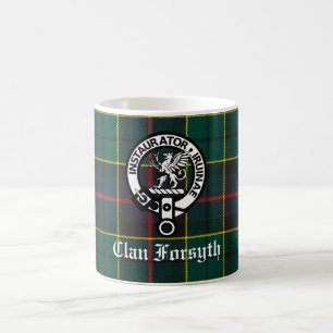 Taza De Café Clan Forsyth Escudo Badge y Tartán