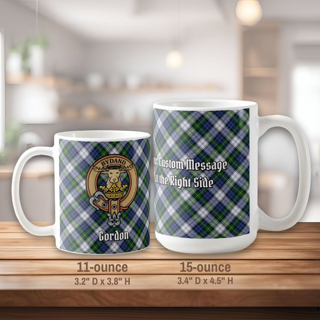 Taza De Café Clan Gordon Escudo por Vestir Tartán (Subido por el creador)