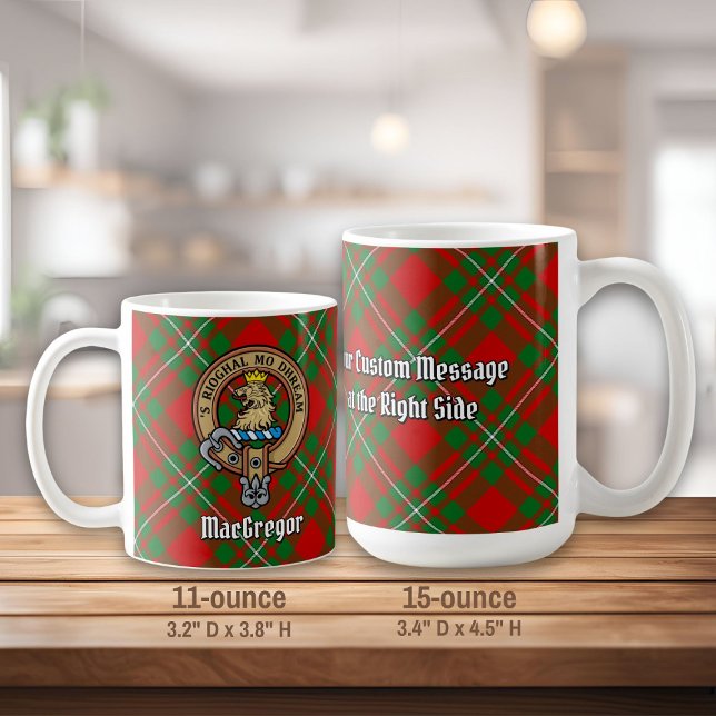 Taza De Café Clan Gregor Escudo sobre Tartán (Subido por el creador)