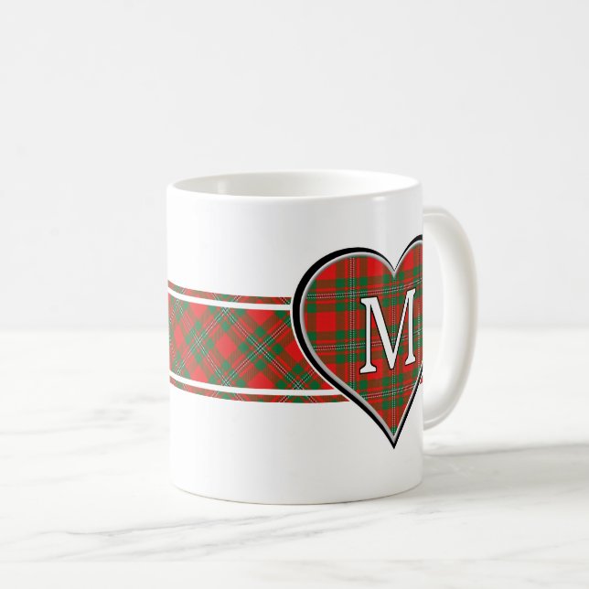 Taza De Café Clan Gregor MacGregor Tartan Heart (Anverso derecho)