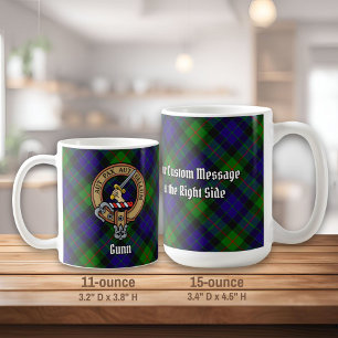 Taza De Café Clan Gunn Escudo por Tartán
