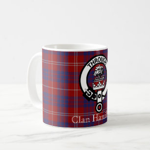 Taza De Café Clan Hamilton Escudo y Tartan Coffee Mug