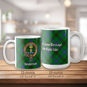 Taza De Café Clan Henderson Escudo sobre Tartán