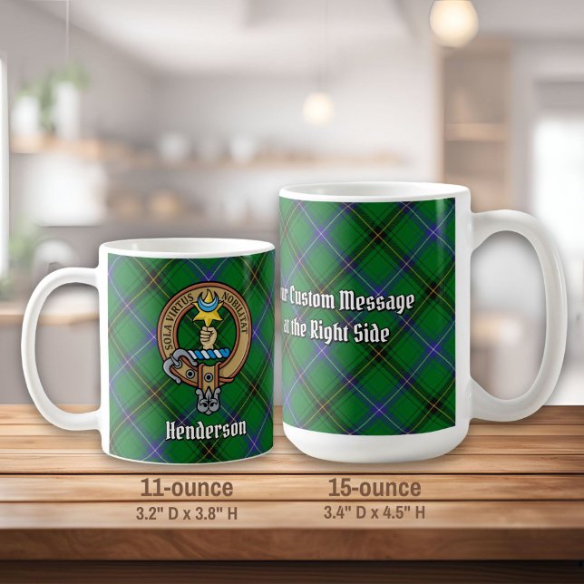 Taza De Café Clan Henderson Escudo sobre Tartán (Subido por el creador)