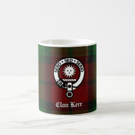 Taza De Café Clan Kerr Escudo Badge Tartan