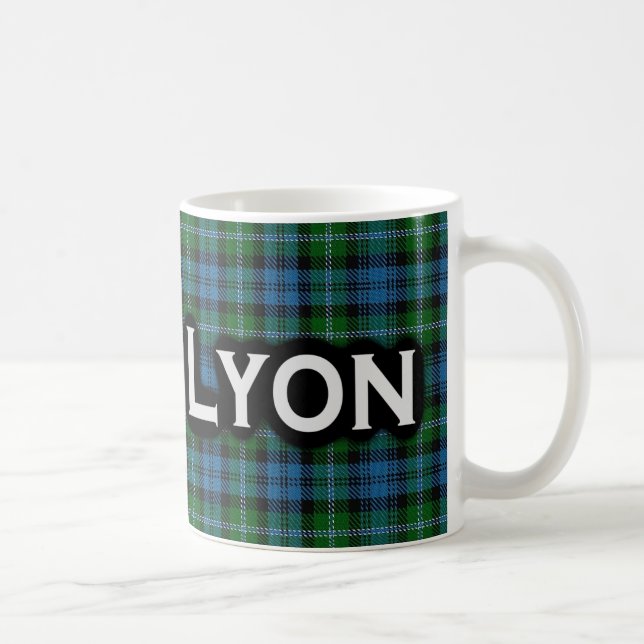Taza De Café Clan Lyon Tartan Scottish (Derecha)