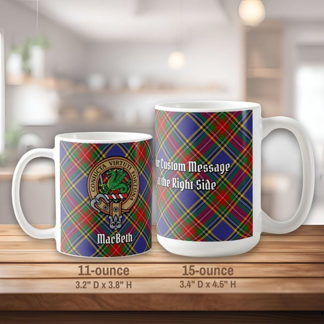 Taza De Café Clan MacBeth Escudo sobre Tartán (Subido por el creador)
