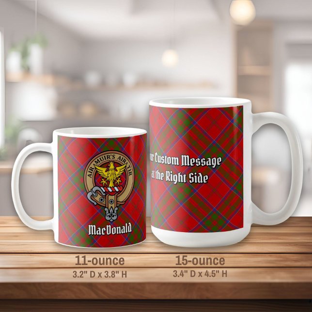 Taza De Café Clan MacDonald de Keppoch Escudo sobre Tartán (Subido por el creador)