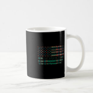 Taza De Café Clan Macfarlane Hunting Scottish Tartán Us Flag Sc
