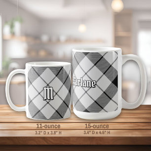 Taza De Café Clan MacFarlane Tartán blanco y negro