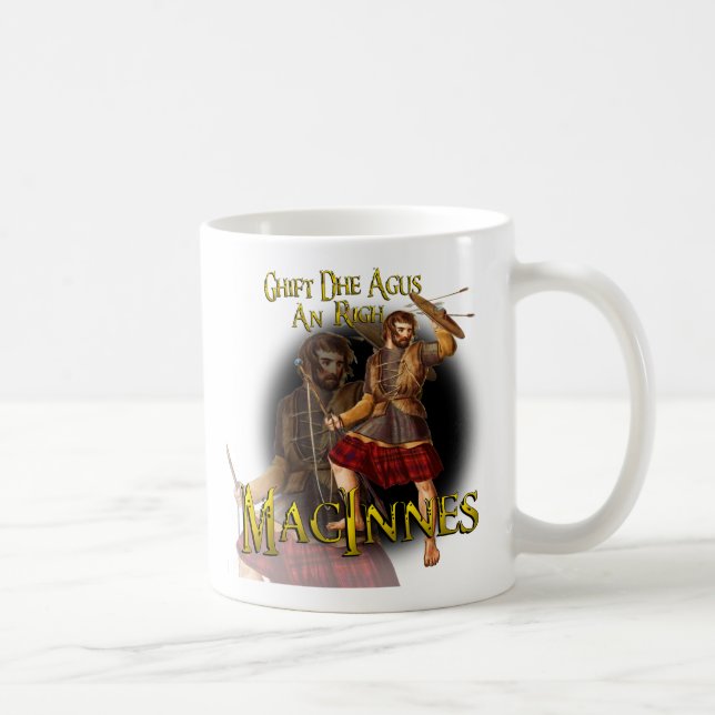 Taza De Café Clan MacInnes Escocia Dinastía Tartán Mugs (Derecha)