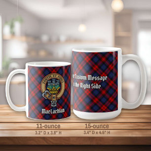 Taza De Café Clan MacLachlan Escudo sobre Tartán