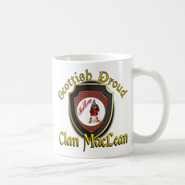 Taza De Café Clan MacLean Scottish Proud Cups Mugs (Derecha)