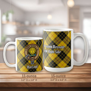 Taza De Café Clan MacLeod de Lewis Escudo sobre Tartán