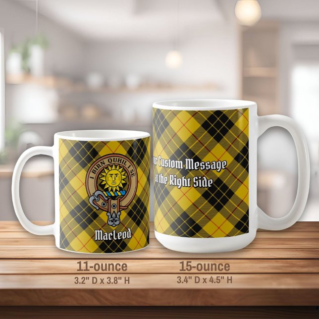 Taza De Café Clan MacLeod de Lewis Escudo sobre Tartán (Subido por el creador)