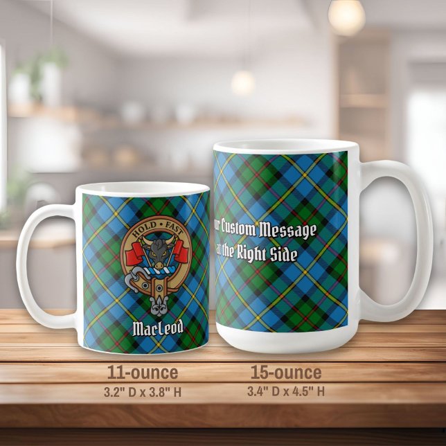 Taza De Café Clan MacLeod Escudo sobre la caza de tartán (Subido por el creador)